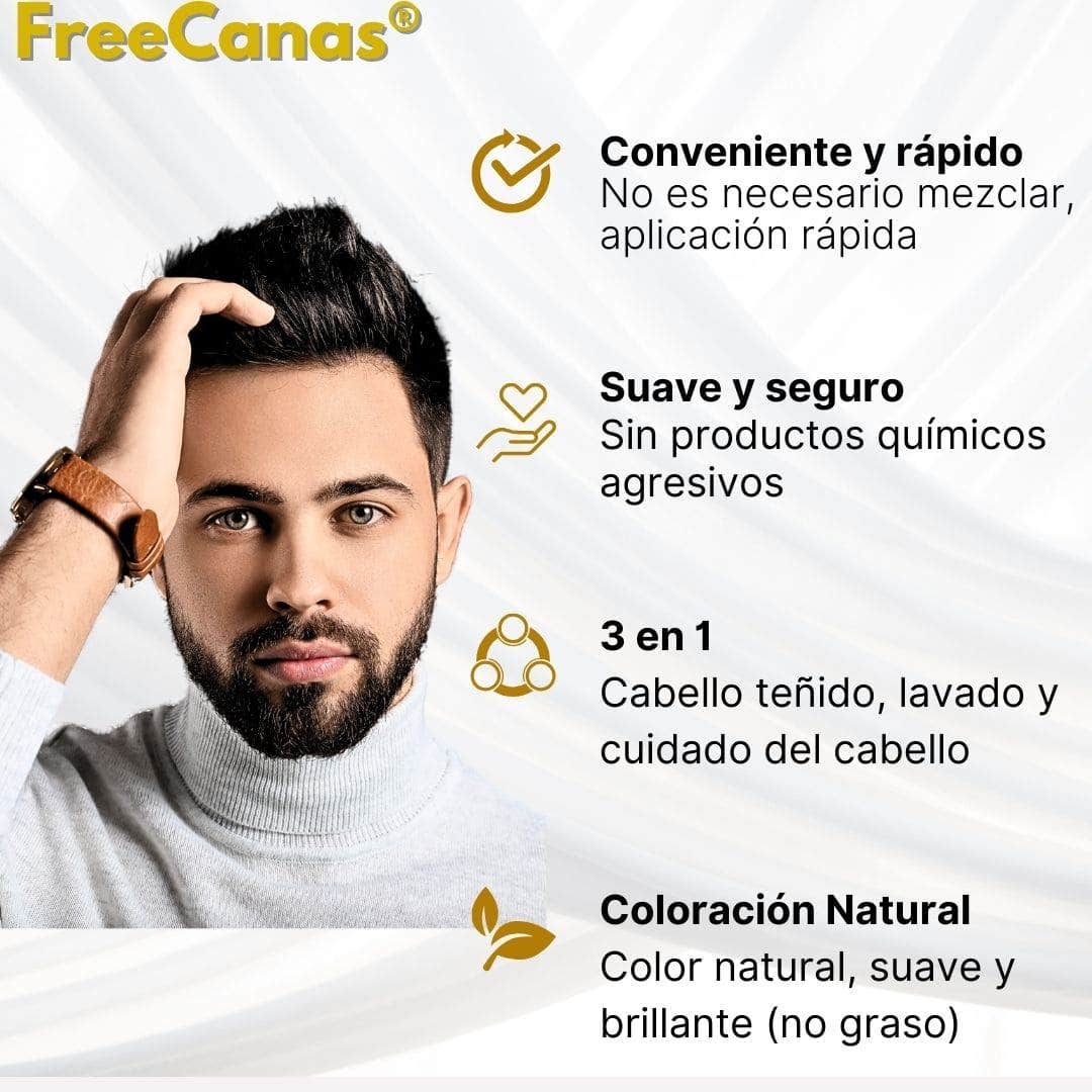 Shampoo Instantaneo Cubre Canas 3 en 1 Natural-Gengibre Efecto Inmediato + Envio Gratis 🎁