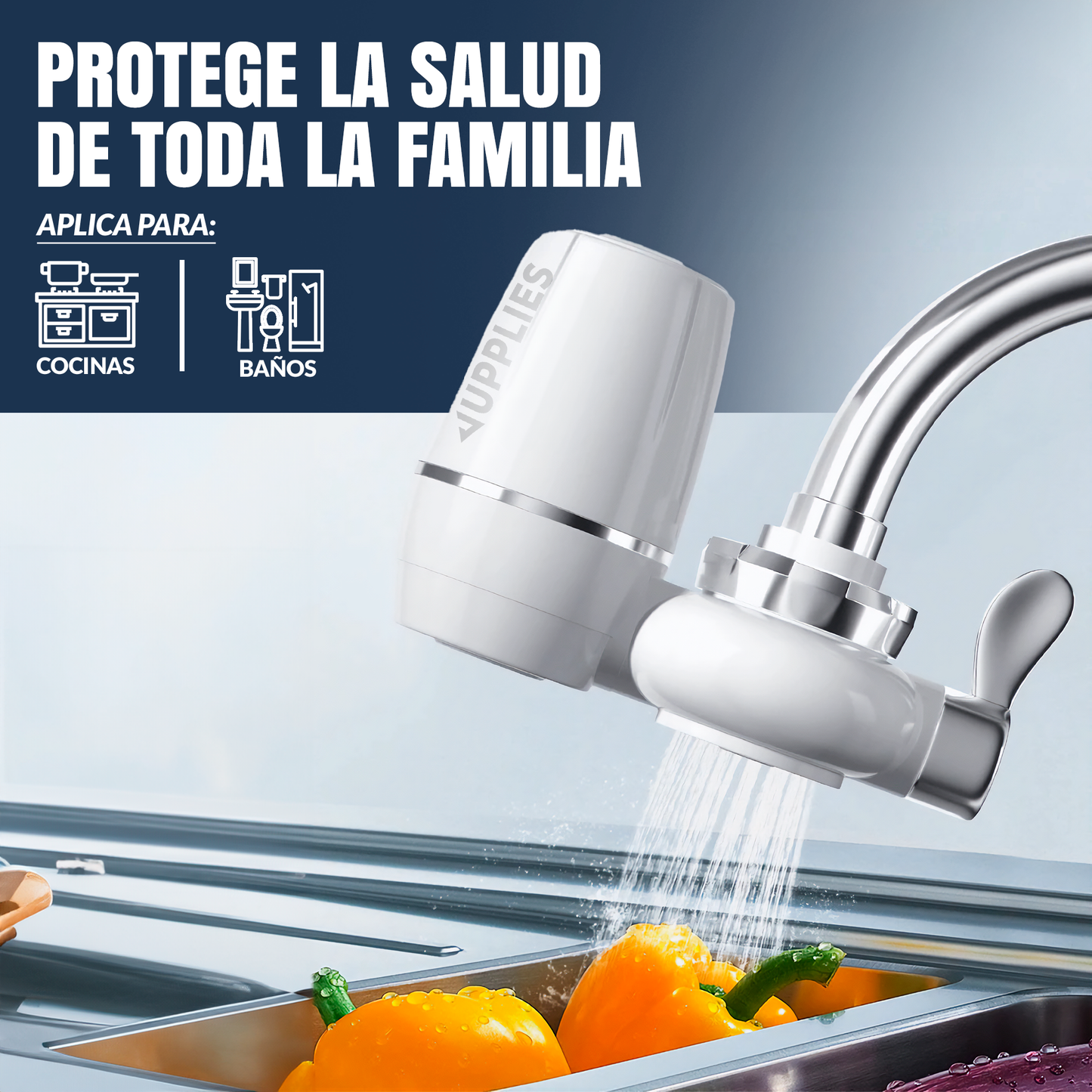 Purificador de agua para grifo con filtración avanzada + Envio Gratis 🎁